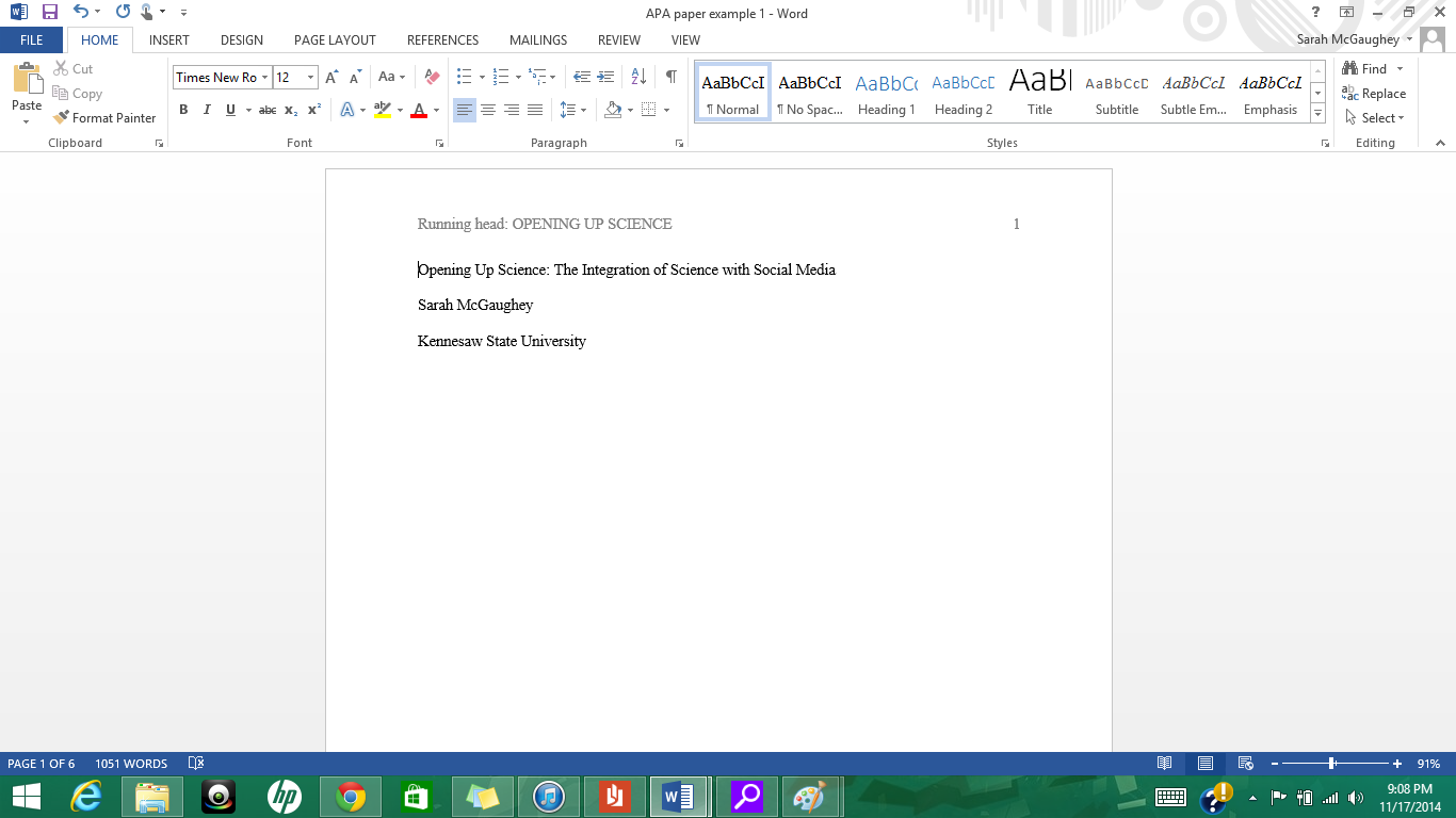 microsoft word for mac 2011, create a header and a cover page for apa format