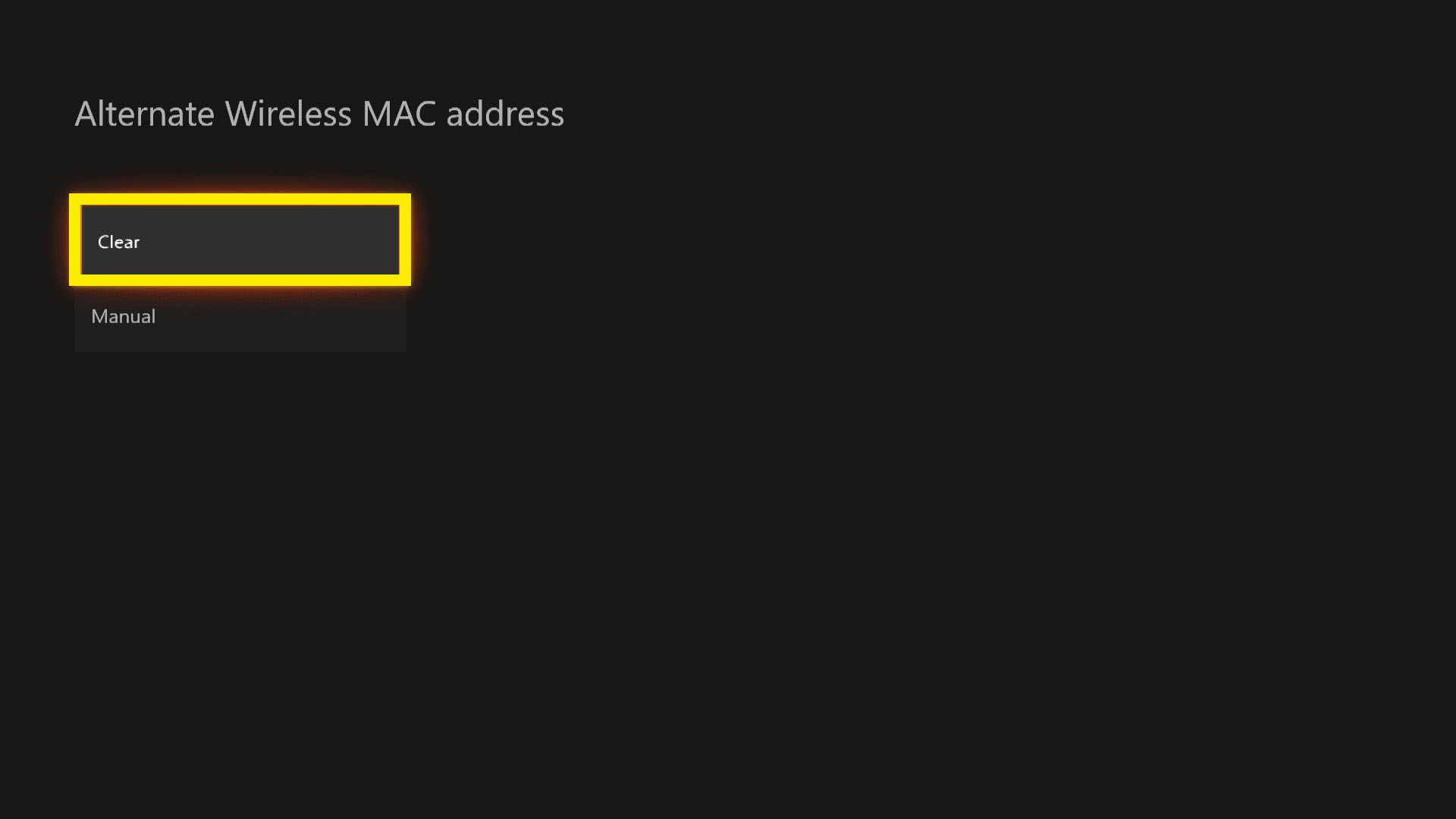 how do you change your mac address for xbox one